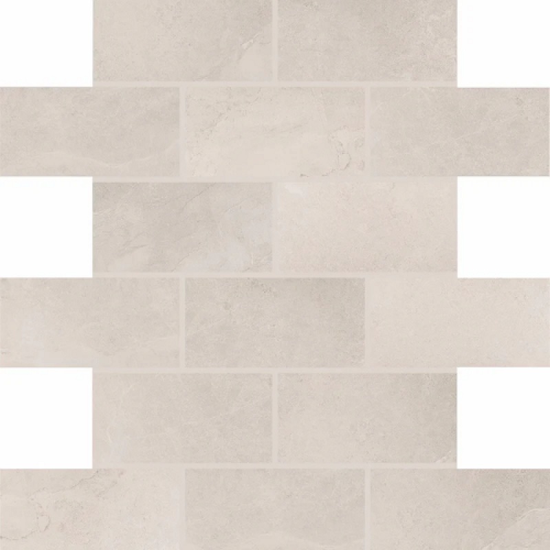 Artiquity Portrait White Ceramic Mosaic - 2" X 4" Brick - Matte