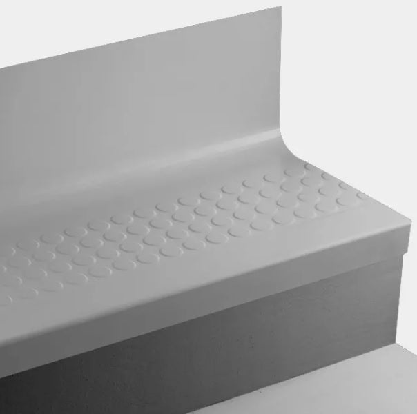Johnsonite Silver Grey Raised Round Rubber Moulding / Trim
