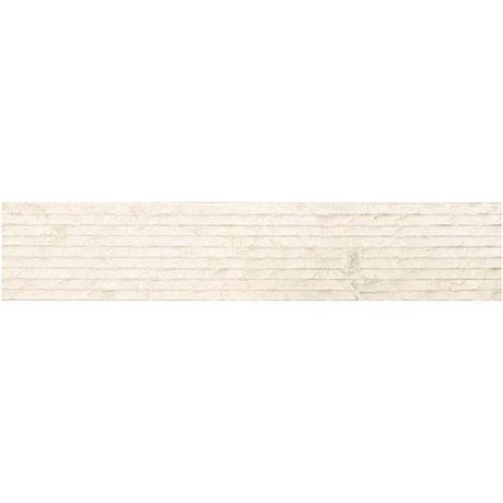 Latte Marble Mosaic - 4" X 20" Raked - Textured