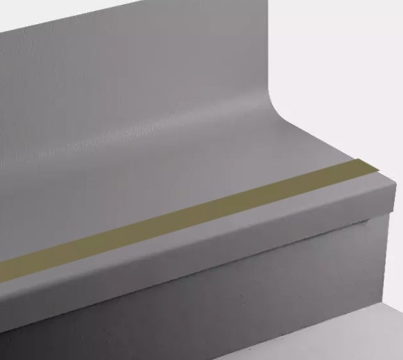 Johnsonite Fudge Hammered Rubber Stair Tread with Riser