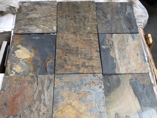 California Gold Slate Tile - Natural Cleft Face, Gauged Back