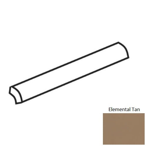 Color Wheel Classic Elemental Tan Ceramic Wall Trim - 3/4" X 6" Quarter Round