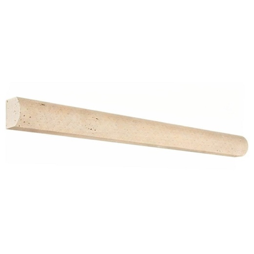 Ivory Travertine Liner - 1" X 12" Dome (Cane) - Unfilled & Honed, Per Pack: 20 Pcs
