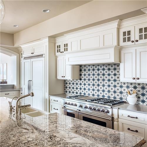 Harmonia Kings Star Blue Ceramic Tile - Matte - 13" x 13"