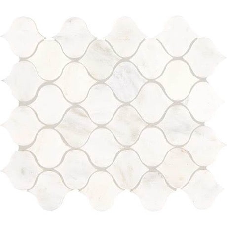 First Snow Elegance Marble Mosaic - 2 1/2" X 2 1/2" Lantern - Polished, Per Pack: 10 Sqft