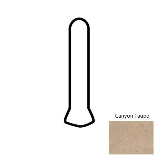 Modern Formation Canyon Taupe Porcelain Floor & Wall Trim - 1" x 6" Cove Base Corner - Matte