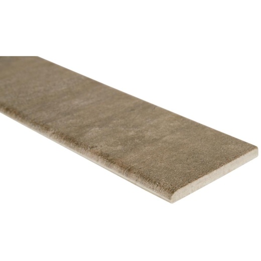 Metropolis Taupe Porcelain Bullnose Tile - 3" x 12" - Matte