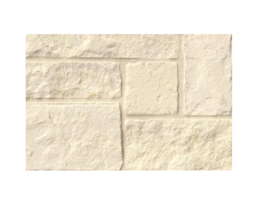 Sierra White Limestone Veneer - Split Face - 4" X 6" X 8", Per Pack: 5 Sqft