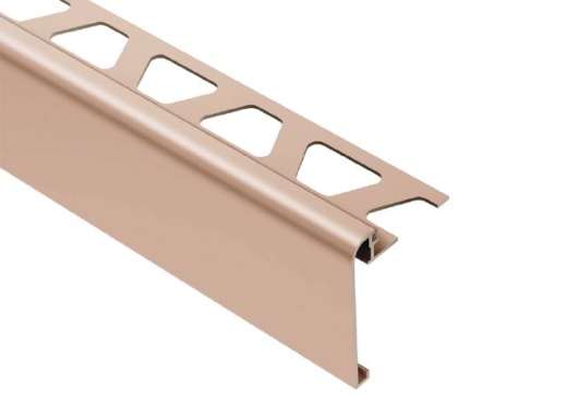 Rondec Step Metal Tile Edging Trim - Satin Copper Anodized Aluminum