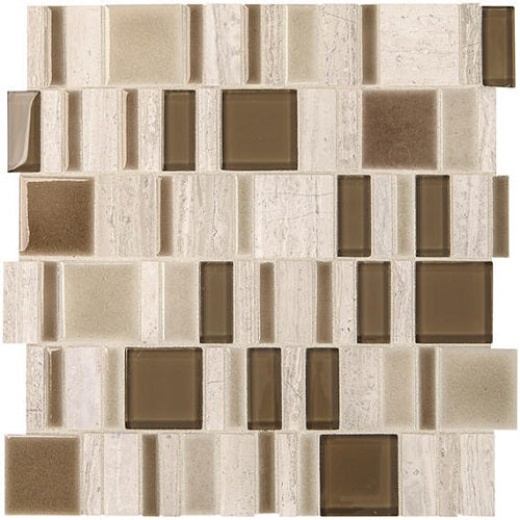 Midpark Mosaics Sandbox Stone & Porcelain Mosaic - 2" X Random Lengths - Mixed, Per Pack: 11.1 Sqft