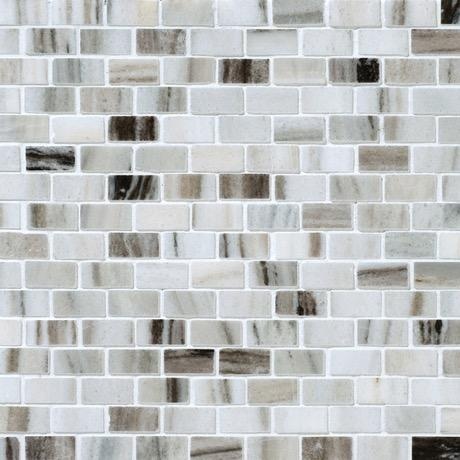 Panaro Blend Marble & Limestone Mosaic - 5/8" X 1" Brick - Polished