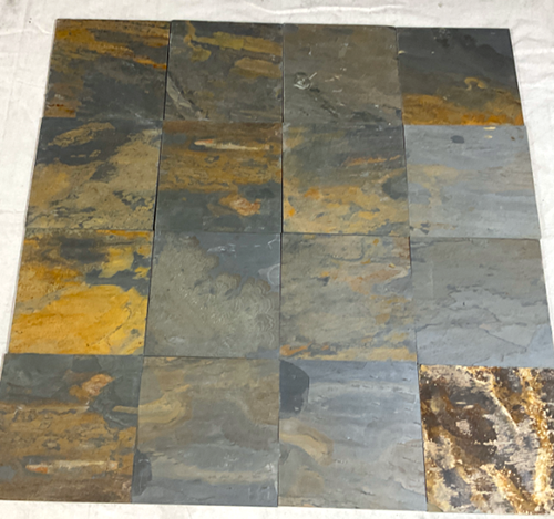 California Gold Slate Tile - Natural Cleft Face, Gauged Back
