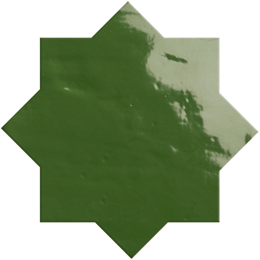 Umbria Verde Porcelain Tile - Glossy 3" X 19" Picket Fence, Per Box: 7.65 Sqft
