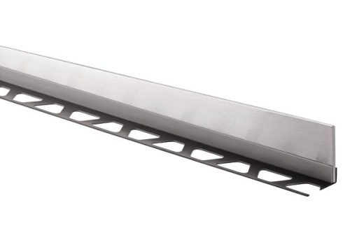 Shower Profile Sa Two Part Tapered Edging Profile Metal Tile Edging Trim - Brushed Stainless Steel 3/16" X 78 3/4"