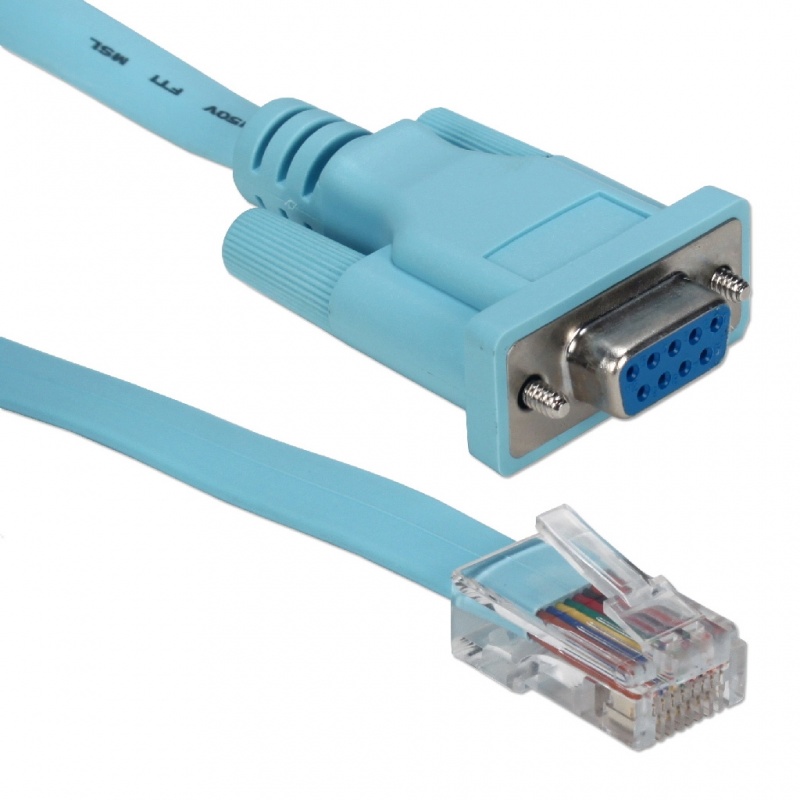 Rj45 To Db9 Rollover Console Management Cable