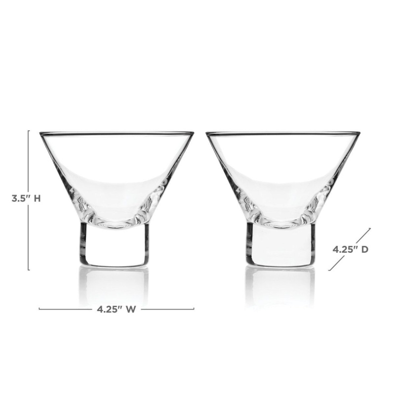 Heavy Base Crystal Martini Glasses by Viski®