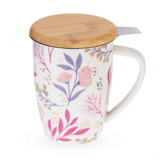 Bailey Botanical Bliss Ceramic Tea Mug & Infuser by Pinky Up