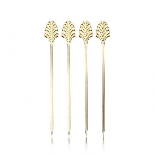 Gold Art Deco Cocktail Picks by Viski