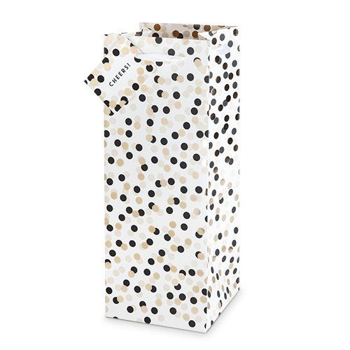 Tuxedo Dots 1.5L Bag by Cakewalk - Luxurious Gift Bag for Champagne and Liquor