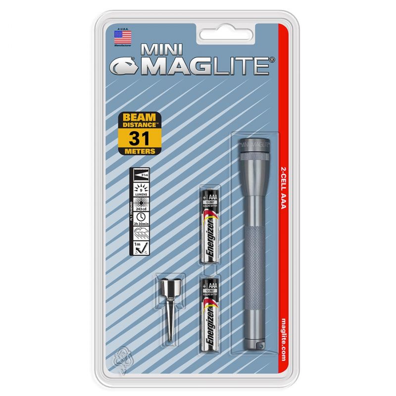 Maglite Xenon 2-Cell Aaa Flashlight, Gray