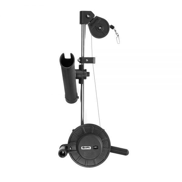 Scotty Depthmaster Compact Manual Downrigger With Rod Holder Black