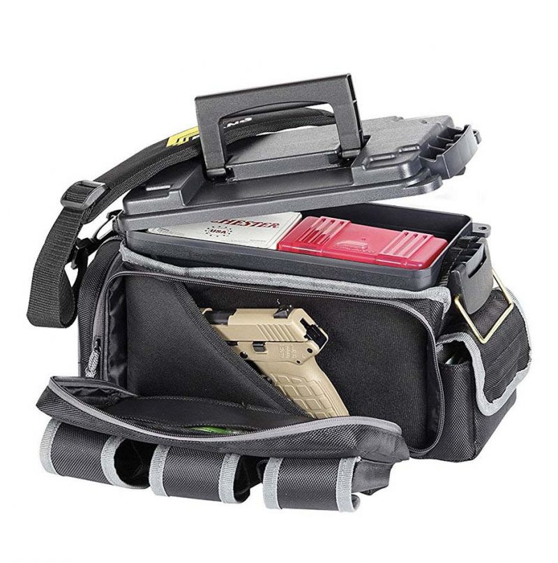 Plano X2 Range Bag With Pistol Pocket And Ammo Can – Small (Black/Gray)