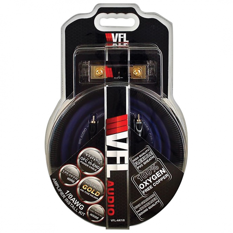 Vfl Audio 1/0 Gauge Amplifier Wiring Kit, 100 Copper