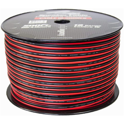 500 Ft Red 14 Gauge Primary Car Audio Wire By Audiopipe – Power, Ground, Remote Cable For Stereo Installations