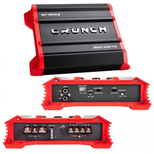 Crunch 2 Channel Amplifier, 1500 Watts - Unleash the Power of Your Music