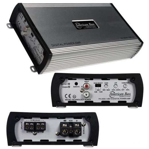 American Bass Monoblock Amplifier - 1250W RMS/2500W Max