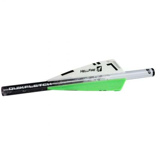 Nap Quikfletch 3″ Hellfire – White/Green/Green (6 Pack)