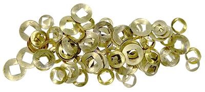 Brass Square Hole Dome Washers 100-Pack