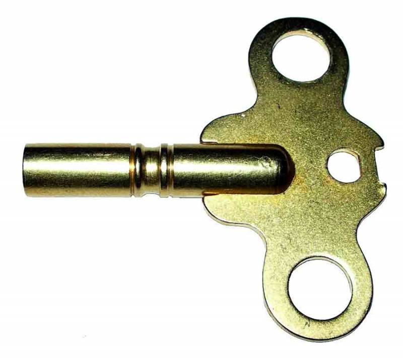 Brass Key Wing With #7 (3.80Mm) Large End For Double End Key