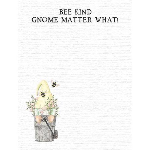 Bee Kind Gnome Matter What Notepad