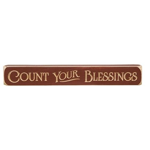 Count Your Blessings Engraved Block, 12"