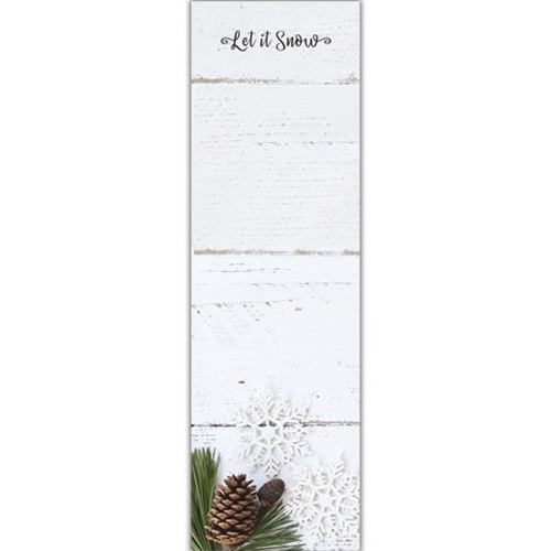 Let It Snow Pinecone Notepad