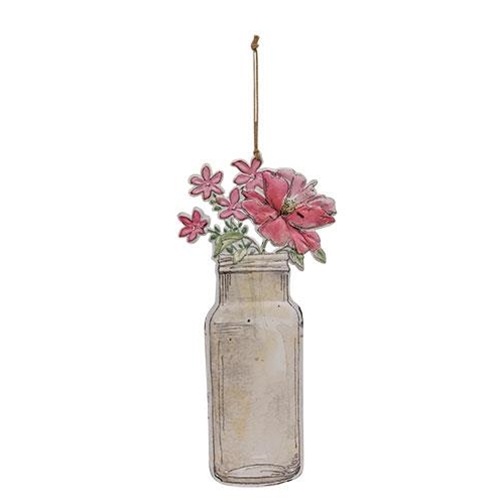 *Floral Vase Metal Hanging Sign