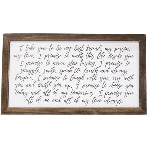 My Vow Framed Print, 17X31 - Elegant Wall Decor for Your Home