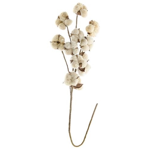 Teastain Cotton Spray - 29" Rustic Floral Decor