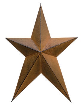 Rust & Black Finish Whimsical Star 18"