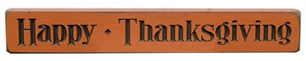 Happy Thanksgiving Engraved Block, 12"