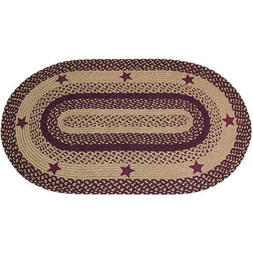 Wine Star Oval Rug 27X48