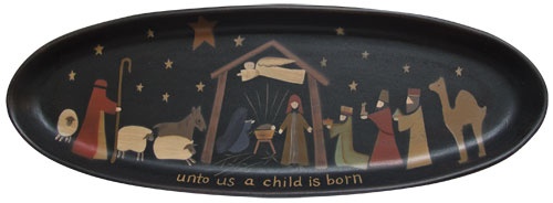 Nativity Tray - Rustic Christmas Decor for Your Home