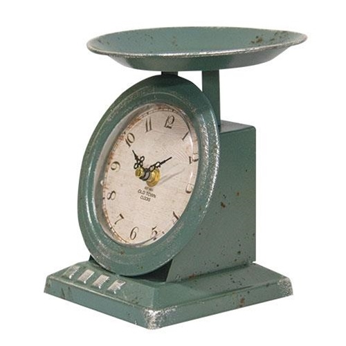 Vintage Blue Old Town Scale Clock