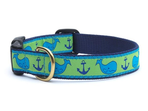 Whale Dog Collar Large (Fits Necks 15" - 21") / Wide (1")