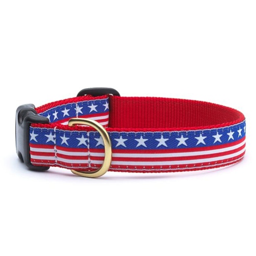 Stars And Stripes Dog Collar Medium (Fits Necks 12" - 18") / Narrow (5/8")