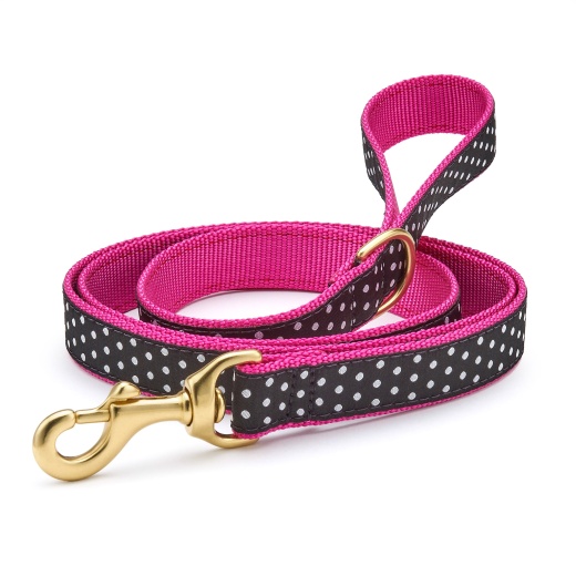 Black And White Dot Dog Lead