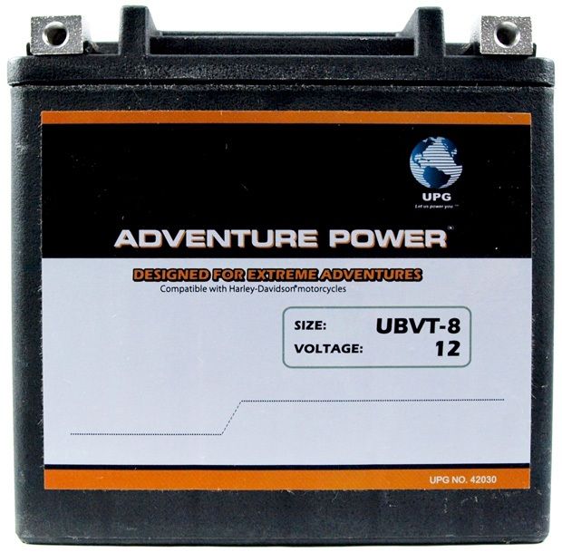 UPG Adventure Power Sealed Lead Acid: UBVT-8, 12 AH, 12V