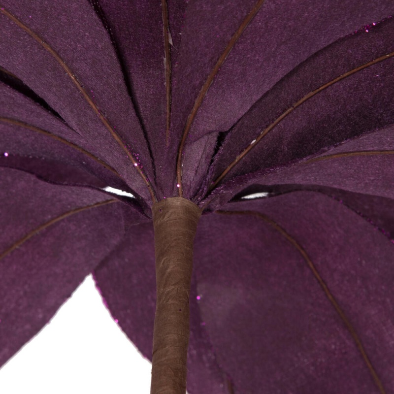 22" Purple Velvet Sheen Poinsettia 4/Bag