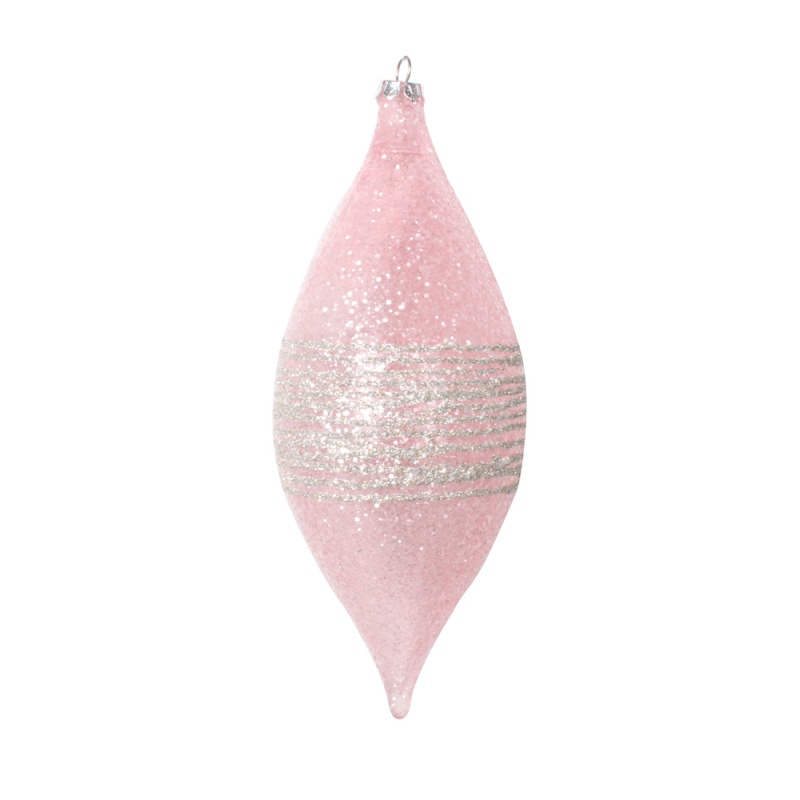 7" Light Pink Shuttle Ornament 4/Bag